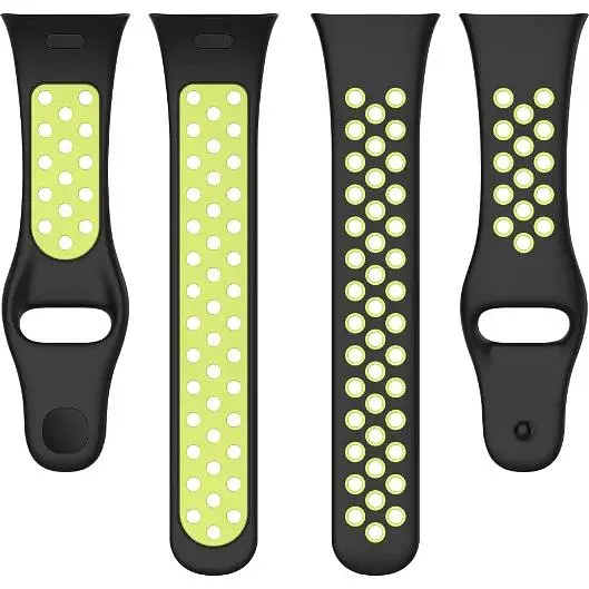 Ремінець DK для Xiaomi Redmi Watch 3 Silicone Sport Band Nike (black / green) - фото 2