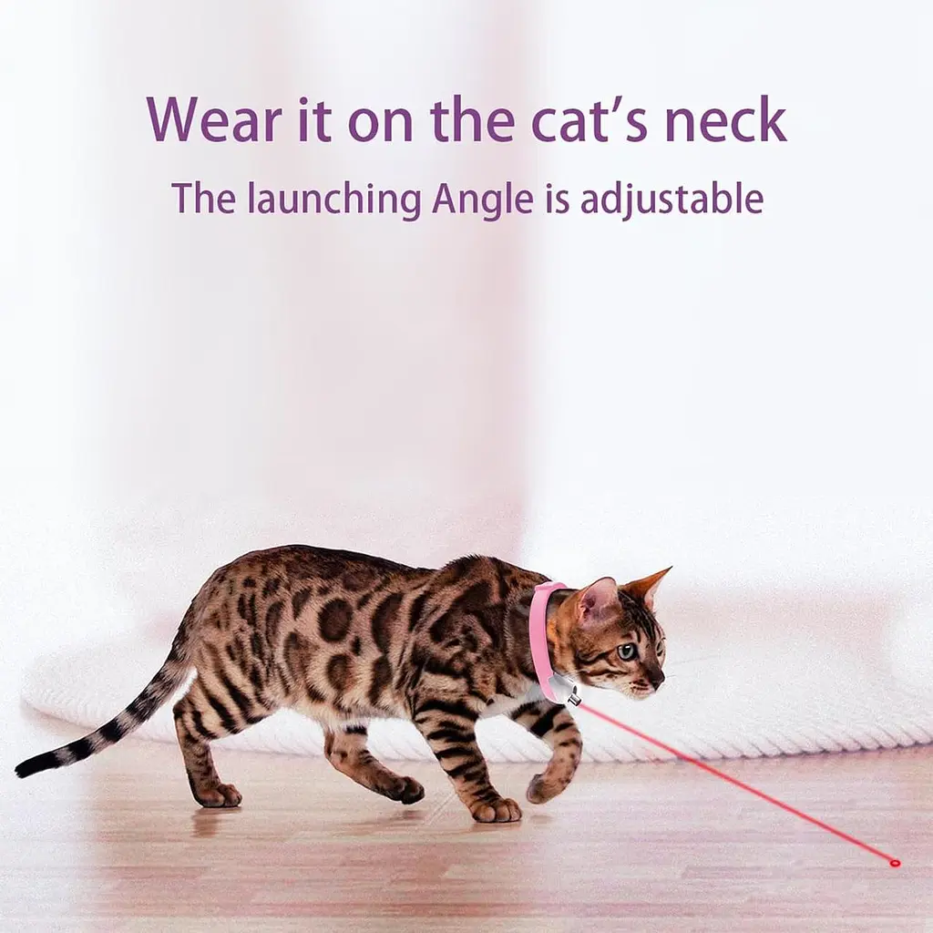 CJHZQYY Перезаряжаемый лазерный ошейник для кошек, автоматический лазерный ошейник для кошек для домашних котят и кошек - фото 7