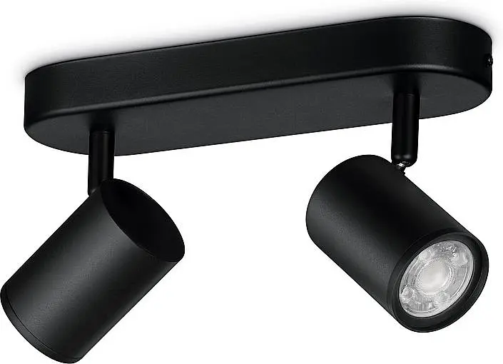WiZ Світильник точковий накладний розумний IMAGEO Spots, 2х5W, 2200-6500K, RGB, Wi-Fi, чорний - фото 4