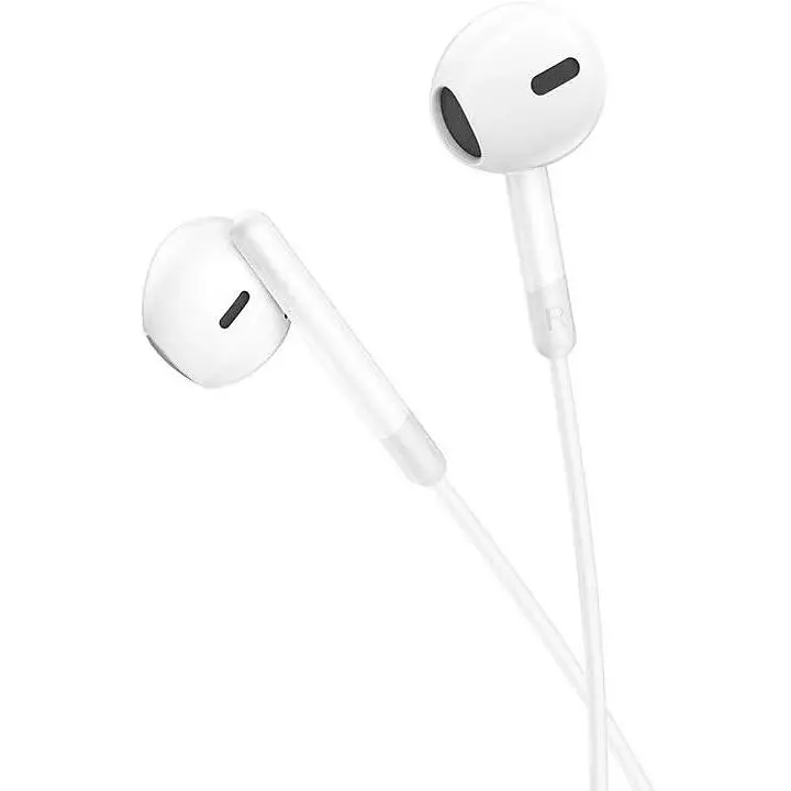 Навушники Hoco Pure joy wire control earphones with microphone 3.5 мм M109 білі - фото 8