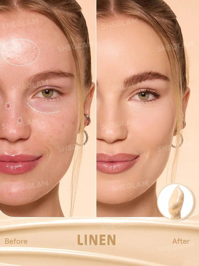 Консилер із повним покриттям SHEGLAM Hideaway Full-Coverage Concealer Linen - фото 3