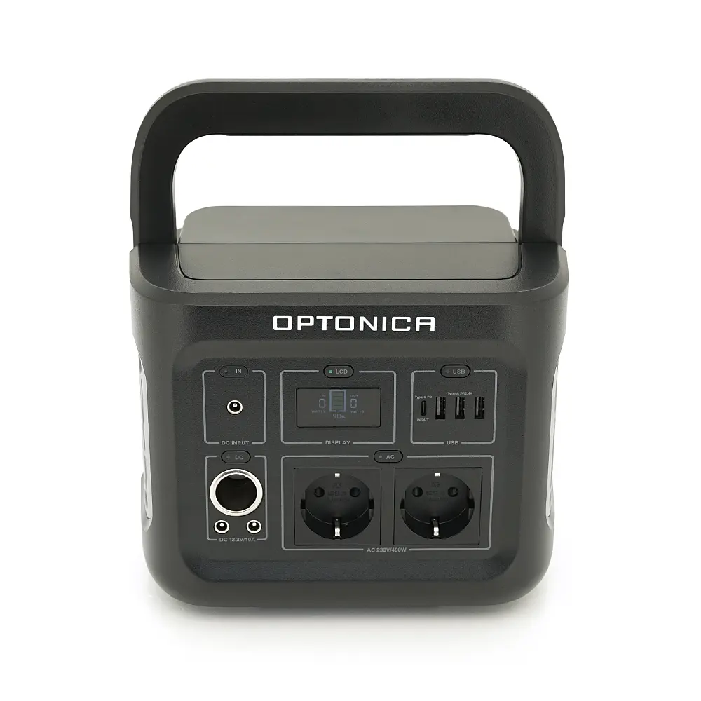 Зарядна станція Optonica B400-A1. Ємність 320Wt/h, Потужність 400Вт. Out:2xAC230, 2хDC13.3V/10A, USB-3x5V/2.4A, Type-C 60W(PD), 237х195х190мм. 5.9кг - фото 4