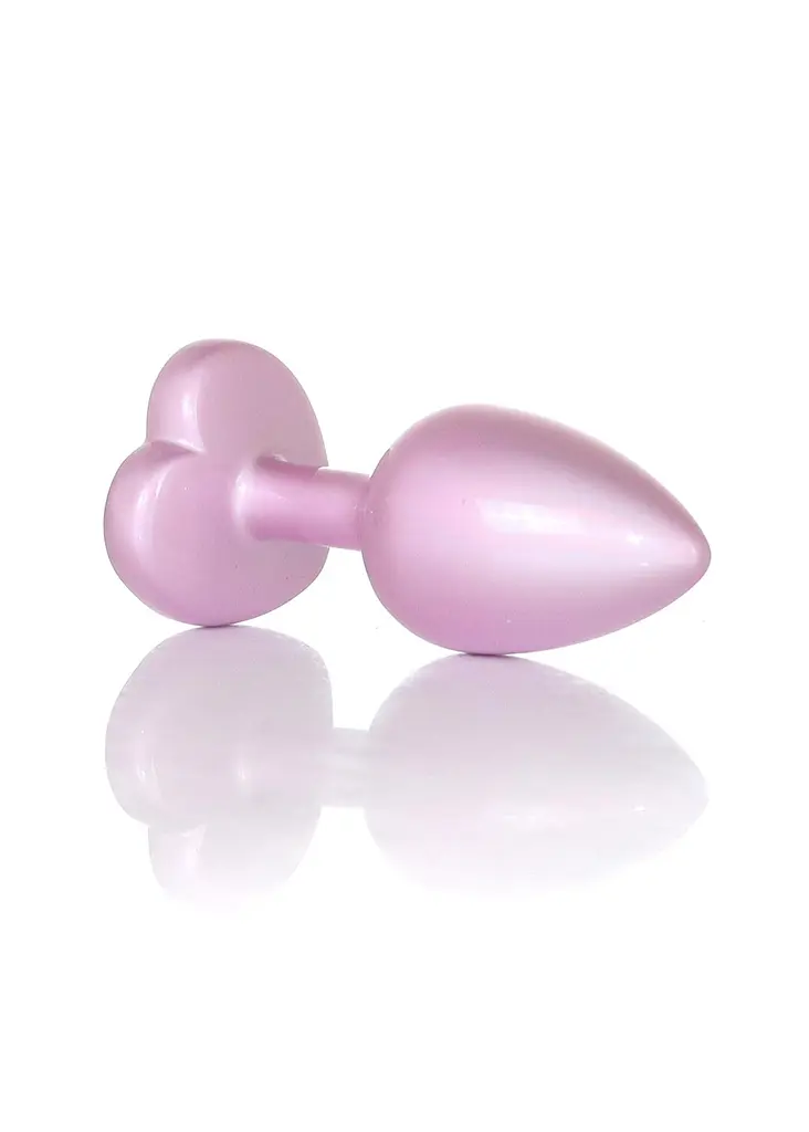 Анальна пробка - Jewellery Pearl Pink Heart Plug Clear S - фото 8