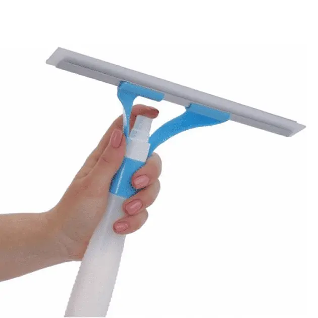 Щітка для миття вікон Economix Cleaning з пульверизатором - скребок-водозгін для скла, вітрин і автомобільних вікон - фото 3