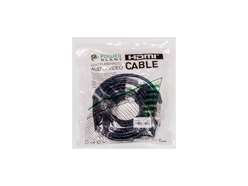 Кабель PowerPlant (KD00AS1205) HDMI - HDMI, 10м, позолочені конектори, 1.4V, Nylon, Double ferrites - фото 3