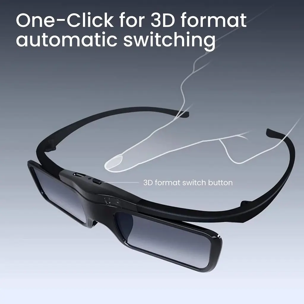 Перезаряджувані активні 3D-окуляри JMGO підтримка лише 3D-проекторів JMGO DLP-Link Laser TV - фото 4