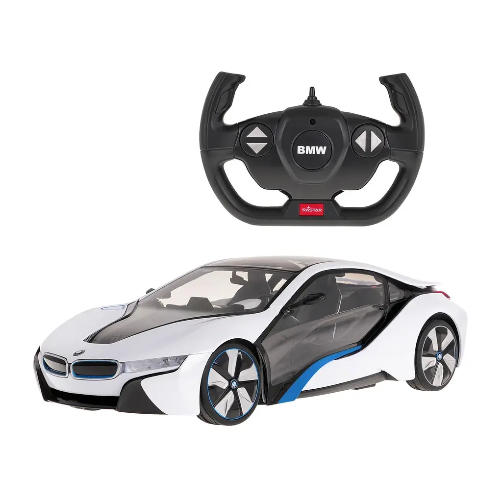 Машинка RASTAR BMW I8 R/C 1:14 белый 49600 - фото 3