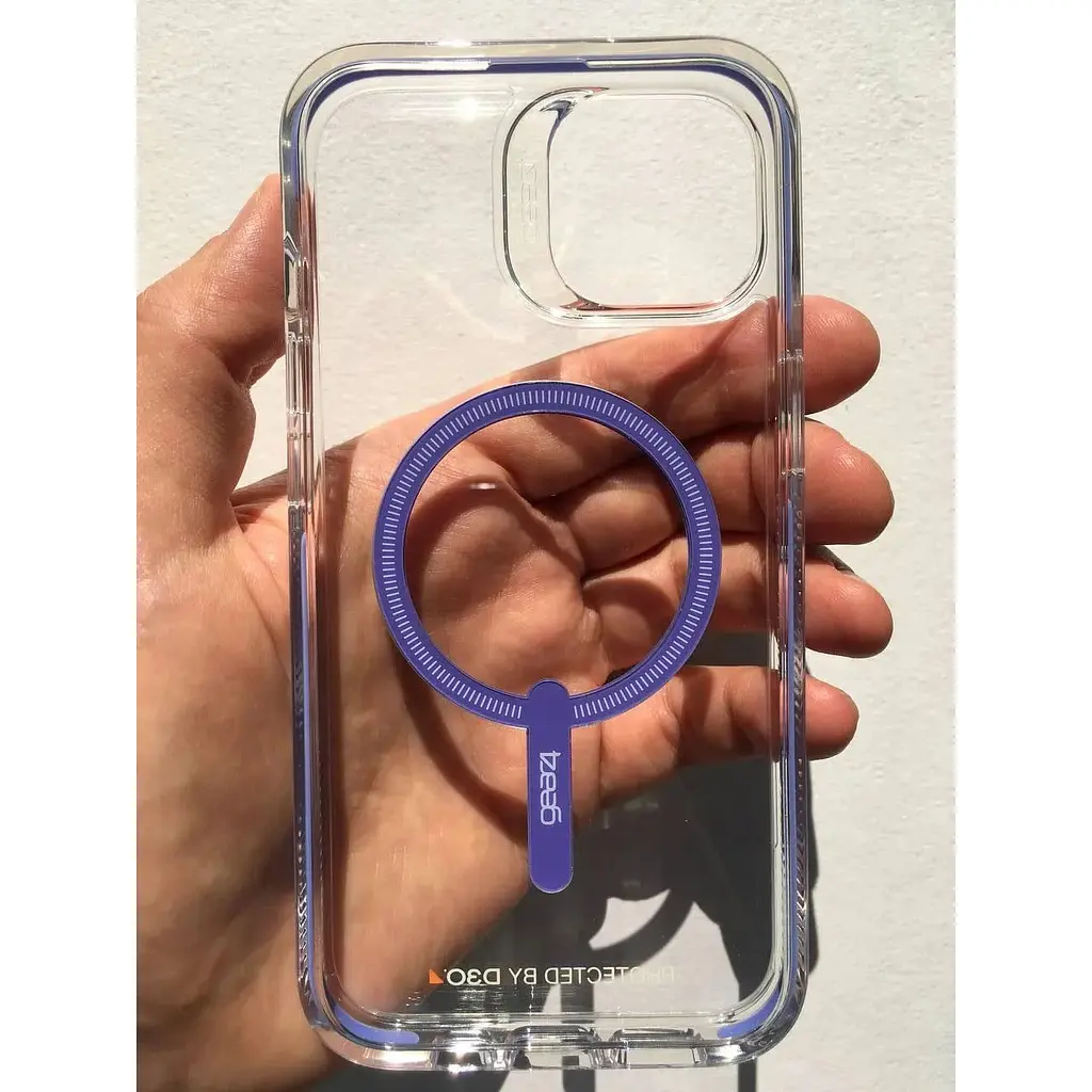 Противоударный чехол Gear4 Piccadilly MagSafe Periwinkle для iPhone 14 / iPhone 13 (6.1") Прозрачный - фото 8