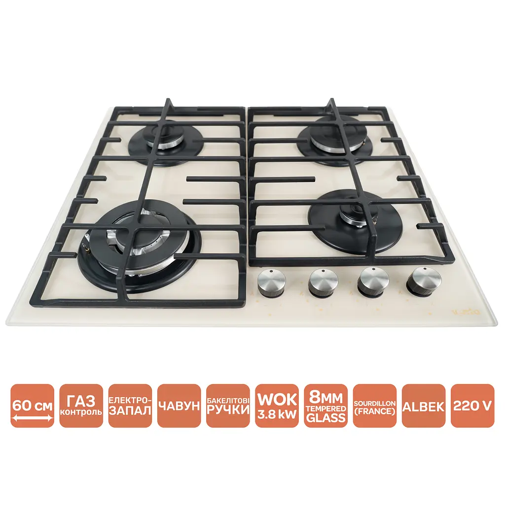 Варильна поверхня Ventolux HG640-TA3G CEST (IVORY) - фото 2