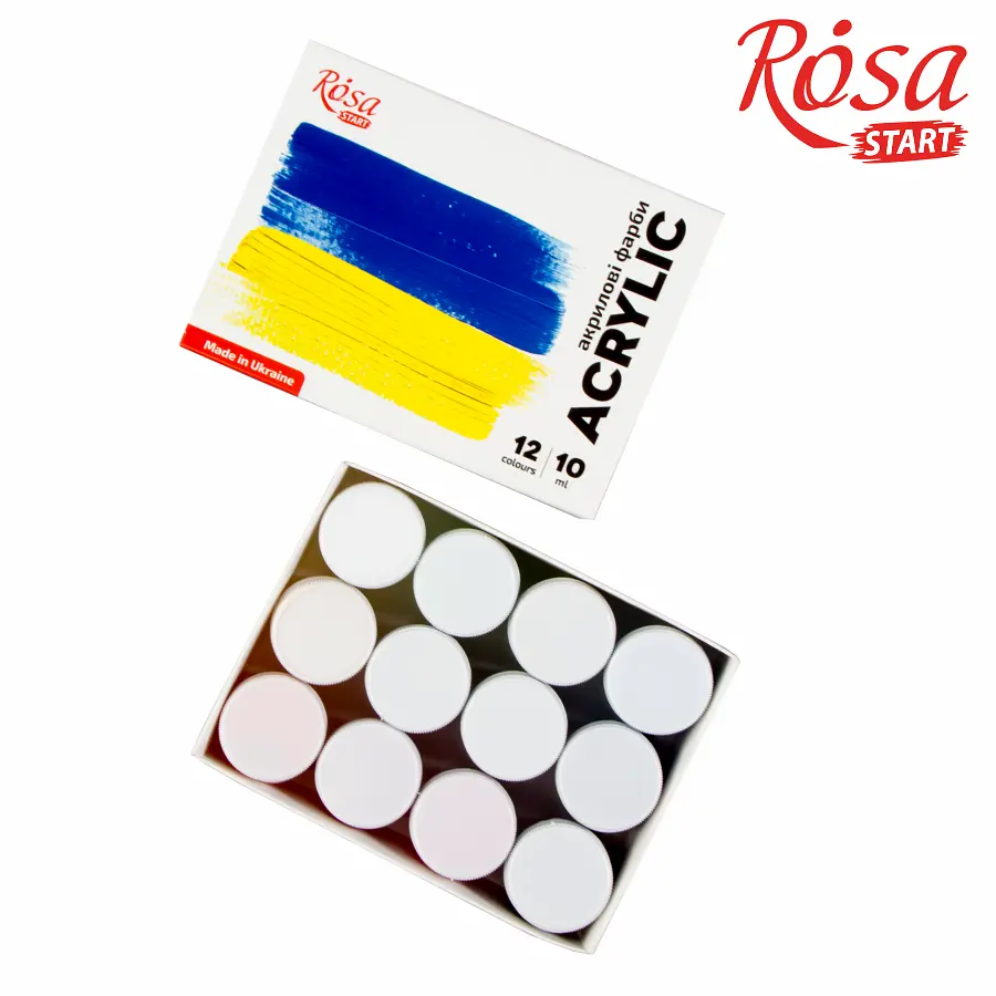Набір акрилових фарб Ukraine 12×10 мл ROSA Start (4823098531036) - фото 2