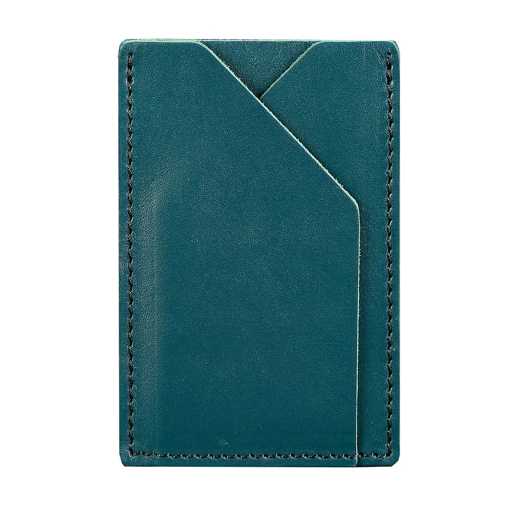 Женский кожаный кард-кейс 8.0 зеленый - фото 8