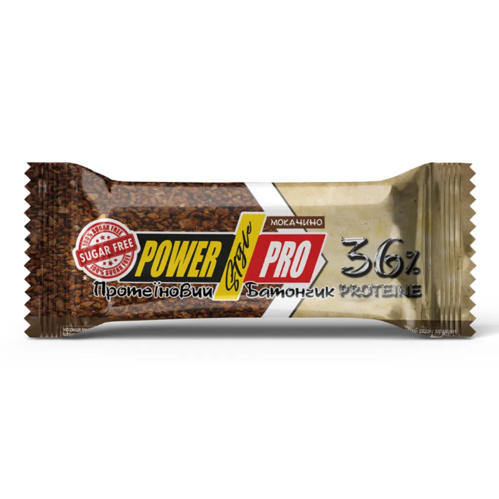 Протеїнові батончики Protein Bar 36%SUGAR FREE — 20 × 60 г Mochachino