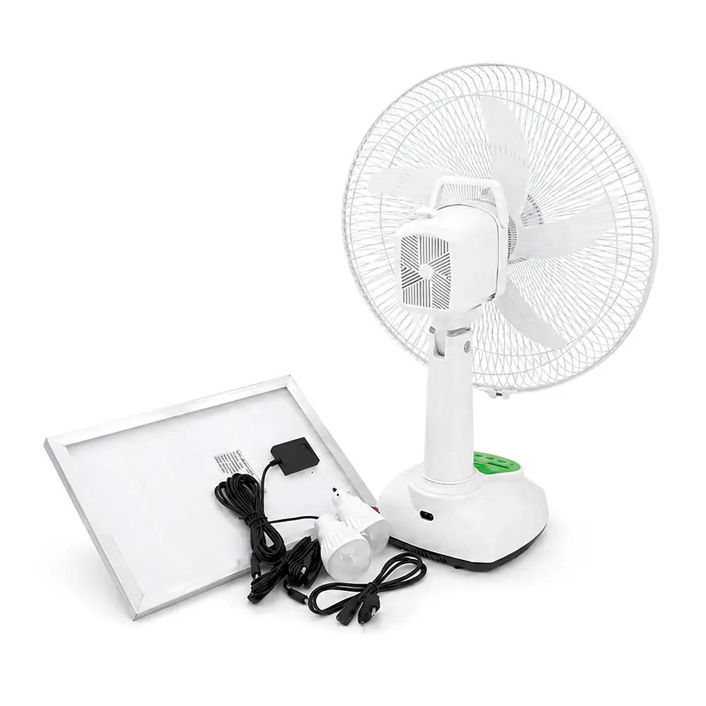 Вентилятор GDTIMES GD 8069LI-14, 14", Solar+ вбудований акумулятор, 2*USB лампочки, Box - фото 3