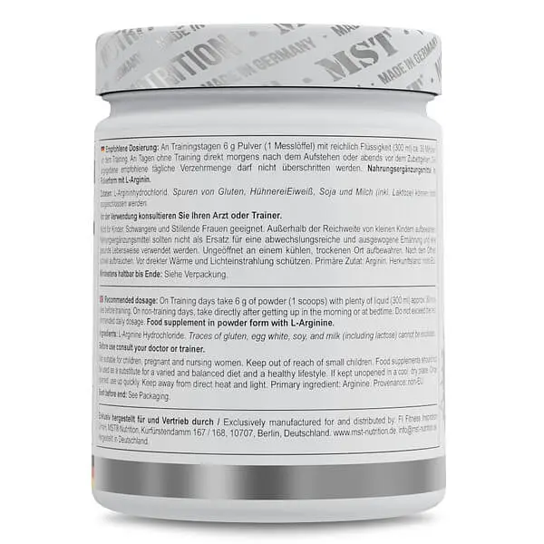 Аргінін Arginine HCL 500 грам MST Nutrition vit0006572 - фото 3
