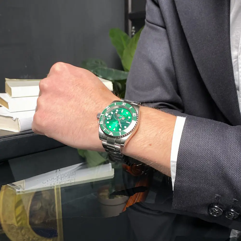 Чоловічий наручний годинник PD-1661 Silver-Green Pagani Design acs0031147 - фото 10