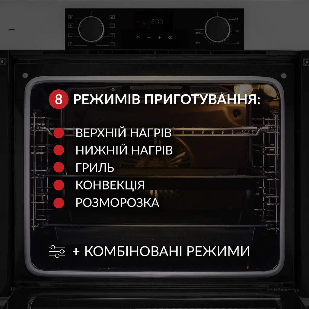 Духова шафа електрична Weilor FDO6F8WT - фото 4