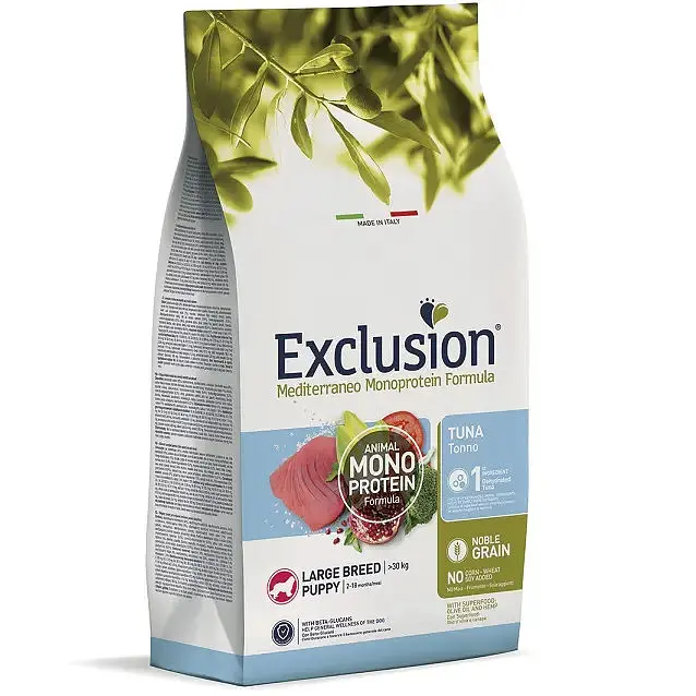 Сухий корм для цуценят великих порід Exclusion Noble Grain Puppy Tuna Large Breed, з тунцем, 12 кг - фото 2