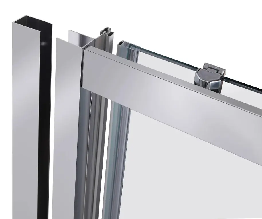Душові двері в нішу Qtap Taurus CRM209-1.C6 90-100x200 см, скло Clear 6 мм, покриття CalcLess (TAUCRM2091C6) - фото 2