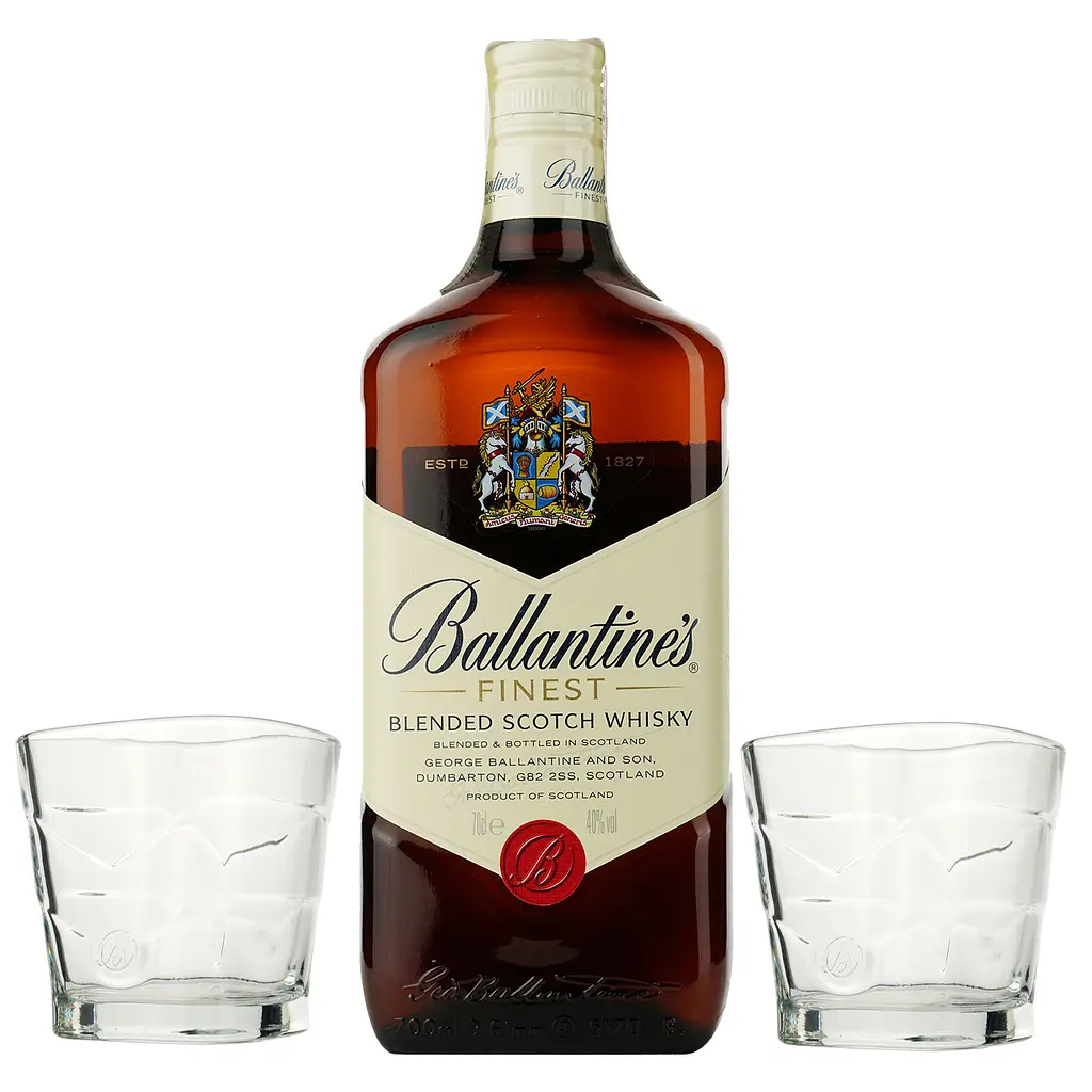 Уцінка. Набір Віскі Ballantine's Finest 40% 0.7 л + 2 келихи (732960)  - фото 5