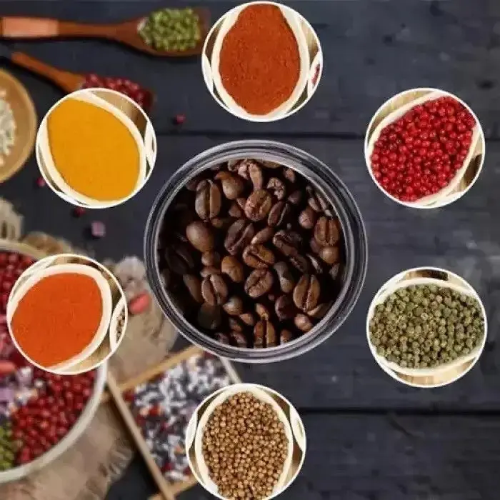 Електрична кавомолка для дому Кавомолка Bitek BT-7113 роторний подрібнювач кавових зерен 60г Сірий - фото 4