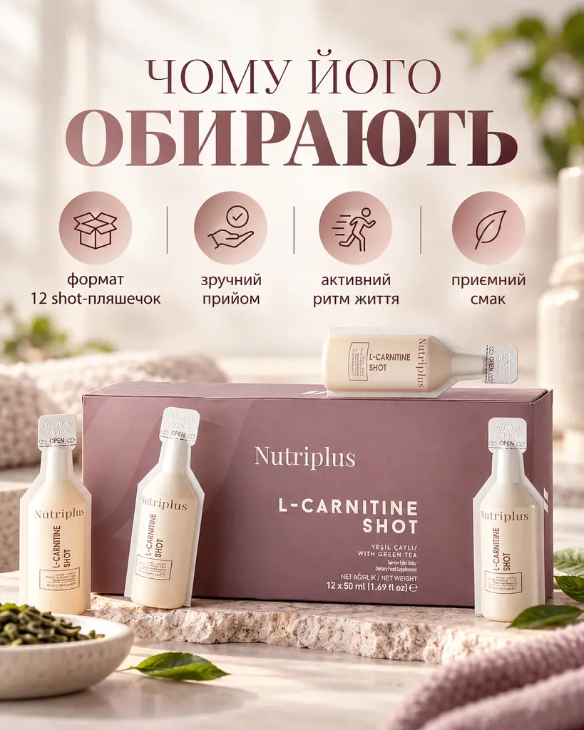 Дієтична добавка для спалювання жиру Farmasi Nutriplus L-карнітин 50 мл 12 шт - фото 3
