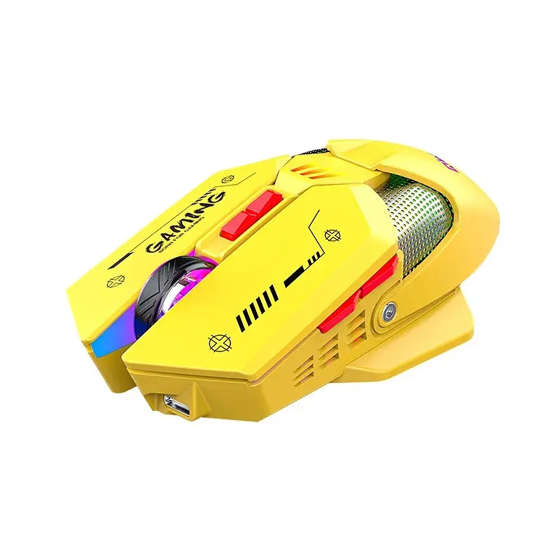 Миша бездротова ігрова з акумулятором та підсвідкою Imice 2.4 gHz MiKespN W19 E-Sports Yellow - фото 4