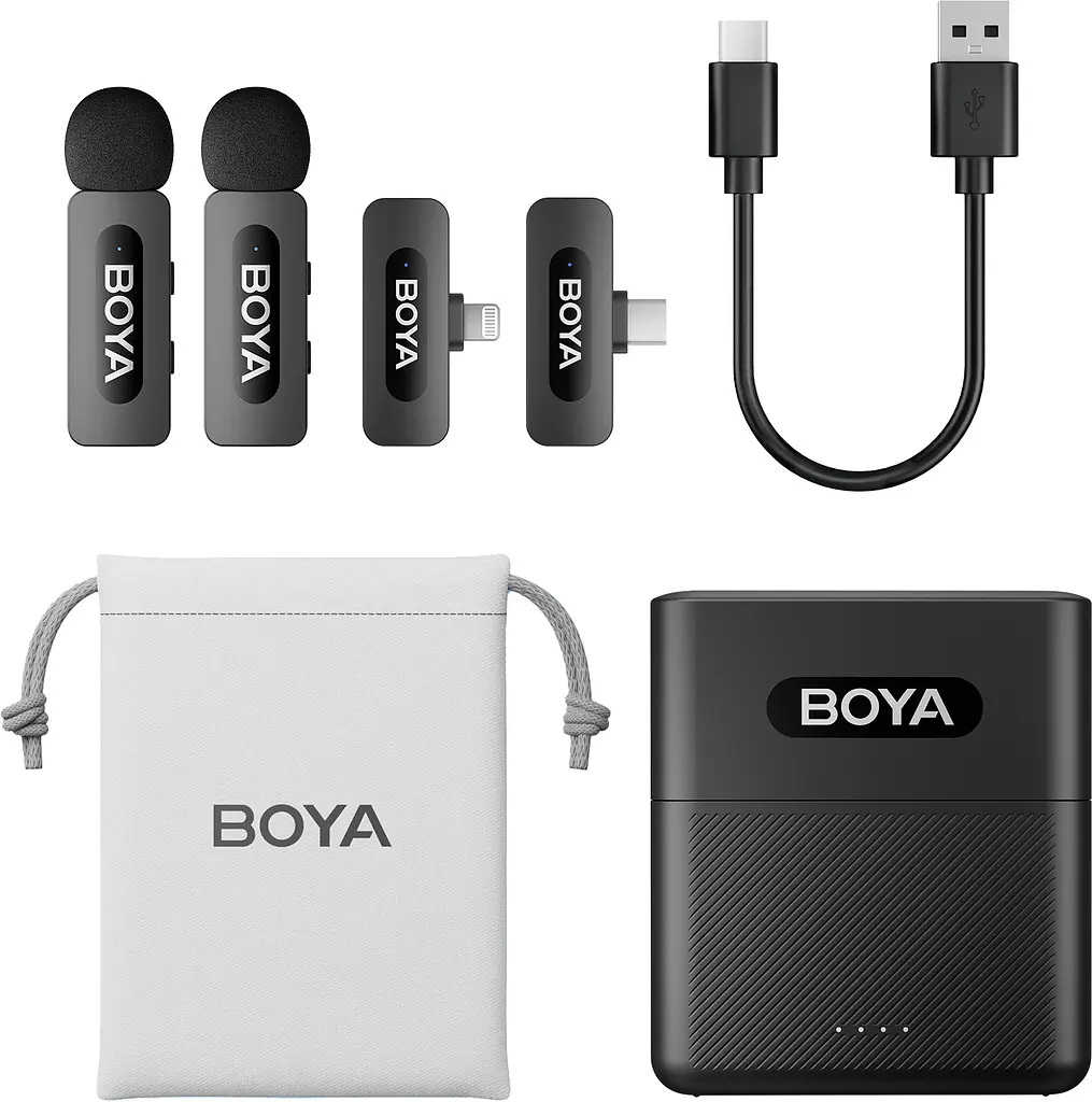 Мікрофон BOYA BY-V3 combo Type-C/Lightning Black - фото 2