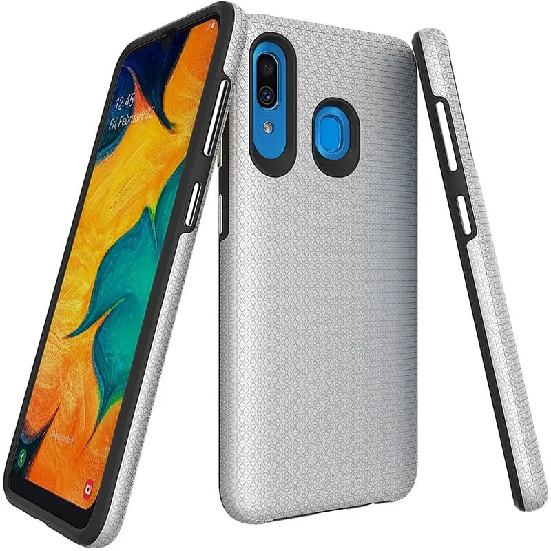 Чохол-накладка Toto Triangle TPU+PC Case Samsung Galaxy A20/A30 Silver - фото 2