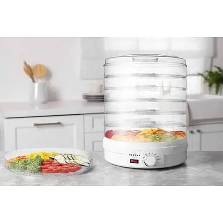 Сушилка дегидратор для мяса и овощей Mozano AGD/SUS/03#BIA 500 Вт сито 28 см до 70 °C - фото 7