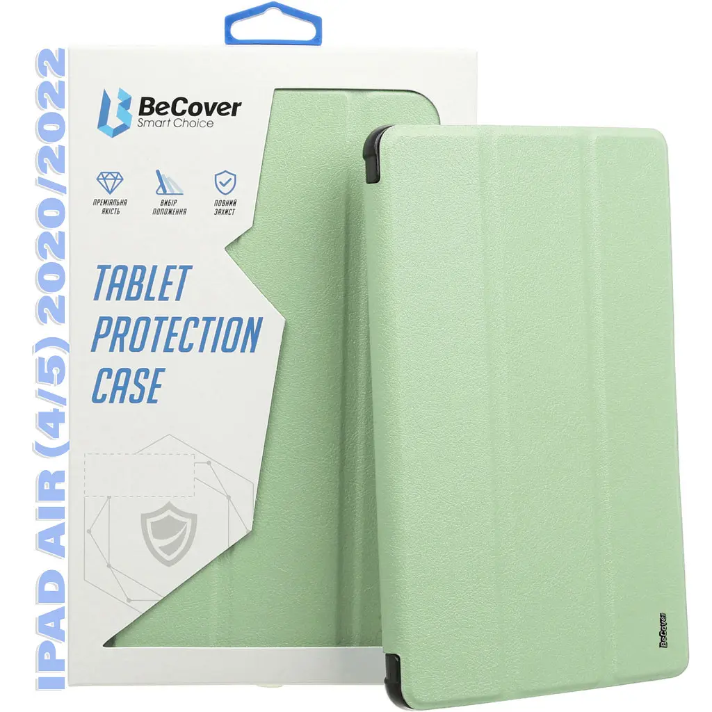 Чохол до планшета BeCover Tri Fold Hard TPU Apple iPad Air (4/5) 2020/2022 10.9" Green (711107) - фото 2