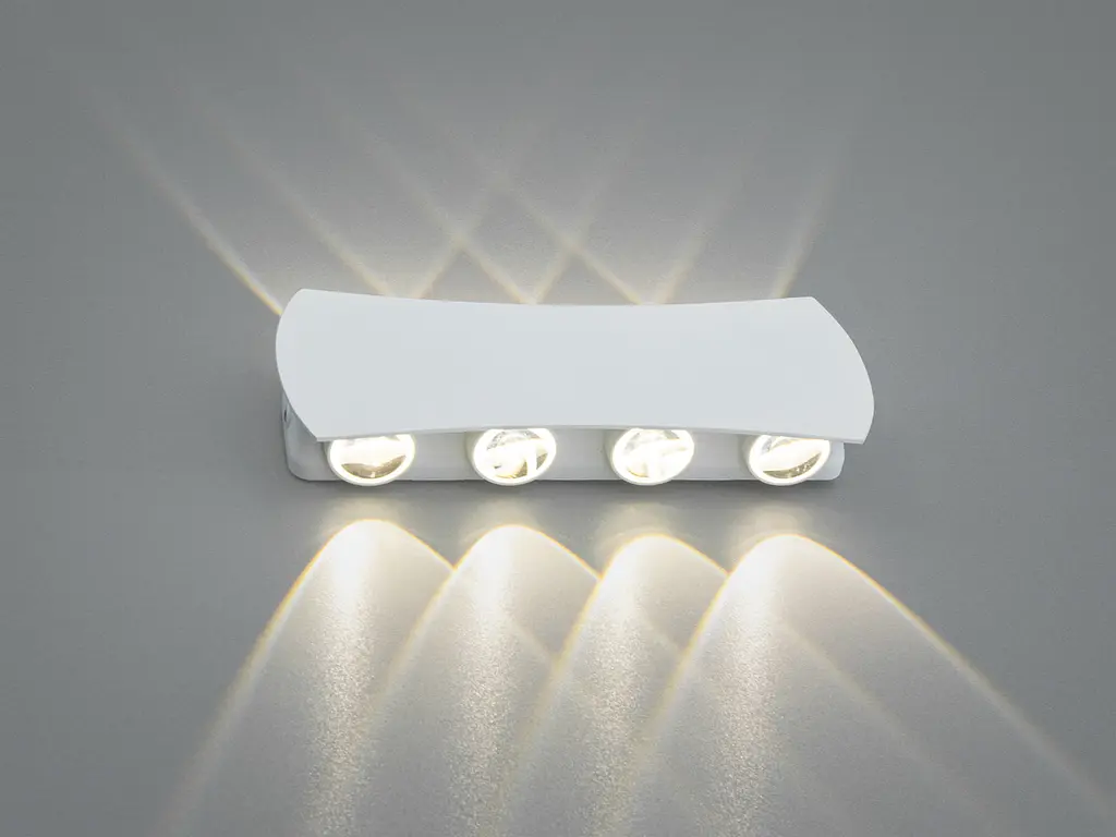 Современный фасадный светильник для улицы Diasha DFB-8623-8WH белый LED IP67 21 см - фото 2