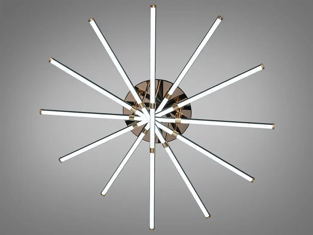 Сучасна стельова LED-люстра Diasha SX8259/6BK, 140W, діаметр 100 см - фото 5