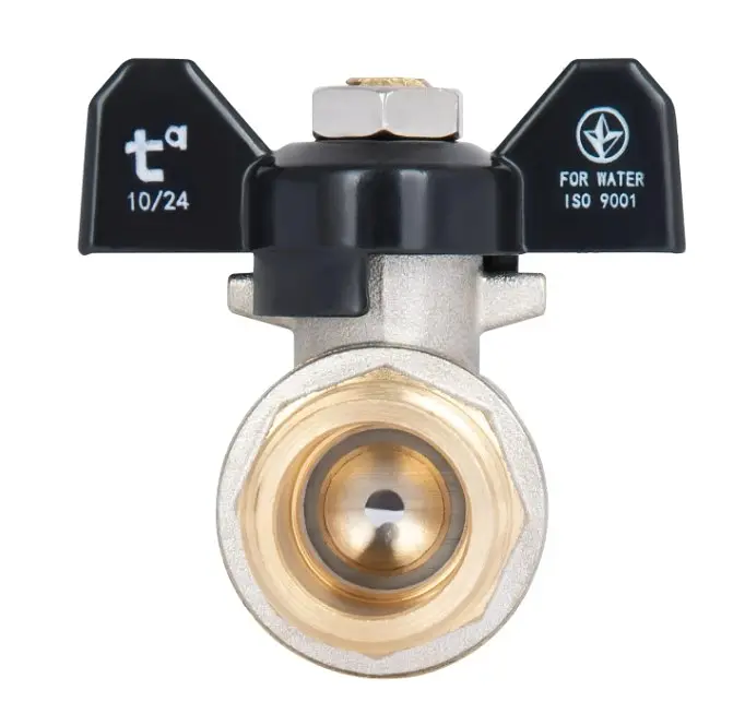 Кран кульовий Thermo Alliance Base 1/2" ВЗ прямий, PN40, метелик SD607W15 - фото 6