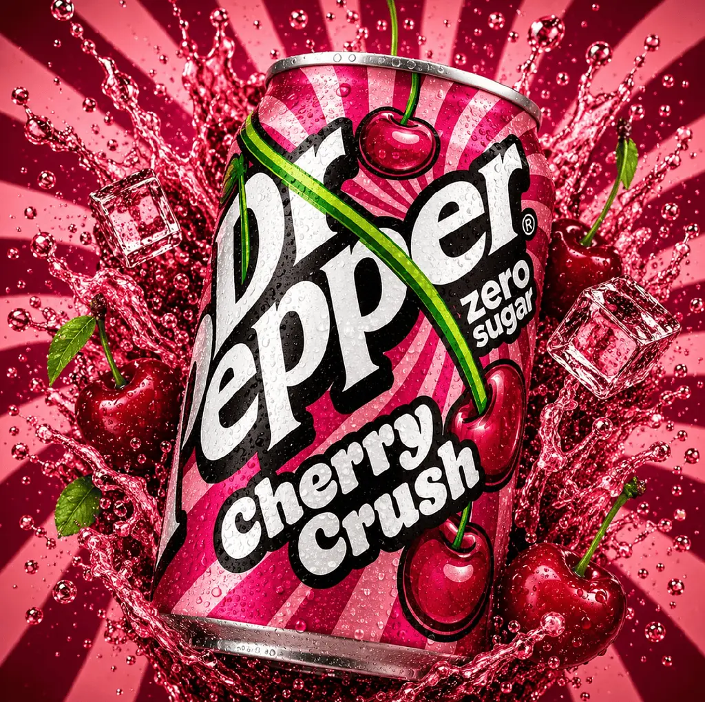 Газований напій Dr Pepper Cherry Crush Zero Sugar 330 мл - фото 2