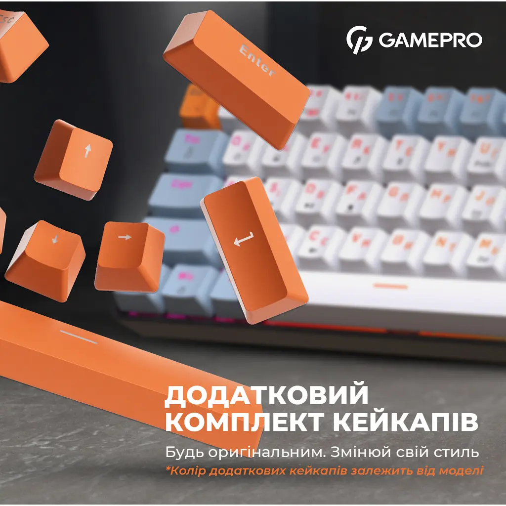 Клавіатура GamePro MK130R Hot-Swap Red Swich RGB USB UA Black (MK130R) - фото 5