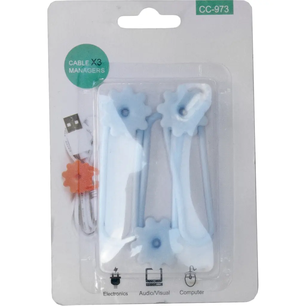 Тримач для кабелю Extradigital CC-973 Cable Clips, Blue (KBC1805) - фото 3
