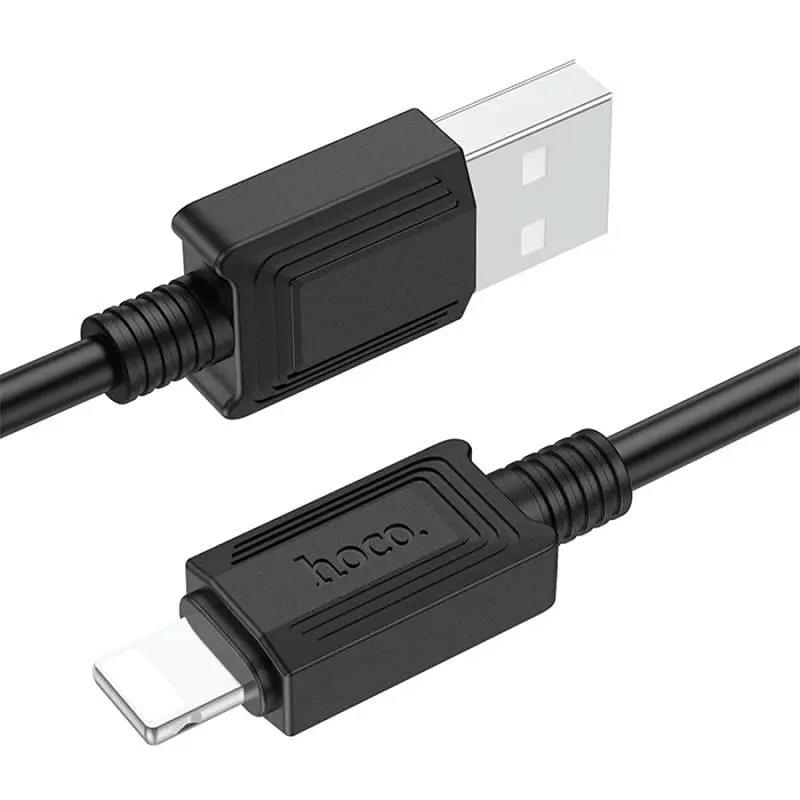 Дата кабель Hoco X73 Ferry USB to Lightning 2.4A (1m) Black - фото 3