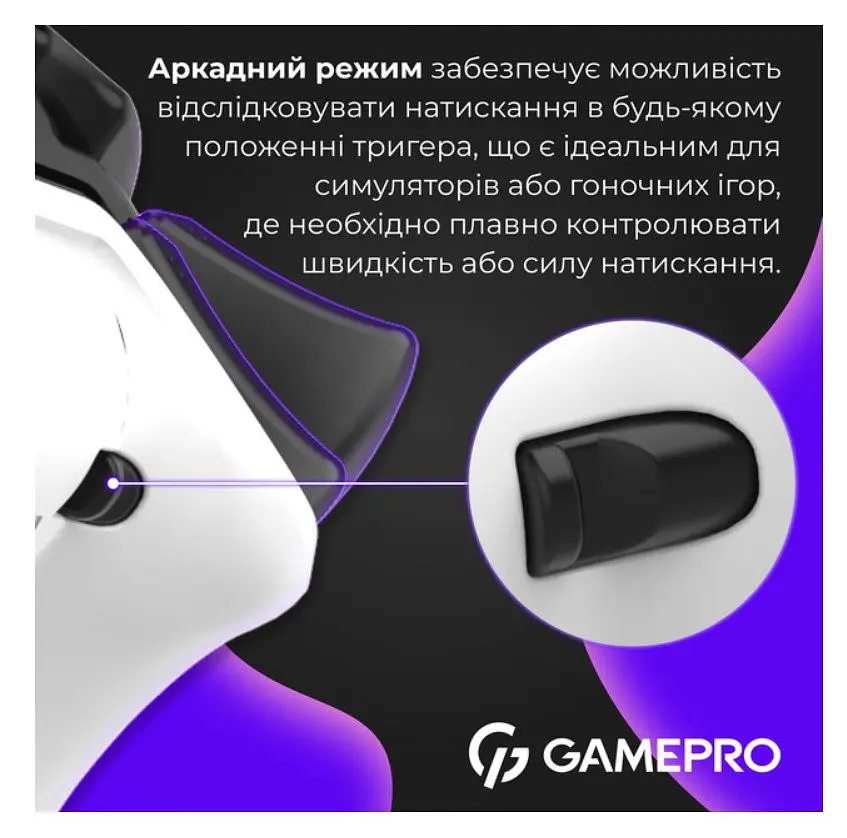 Геймпад Bluetooth джойстик GamePro GPS-13W Bluetooth 5.3/USB (PC/iOS/Android/PS3/PS4) DualShock RGB White - фото 5
