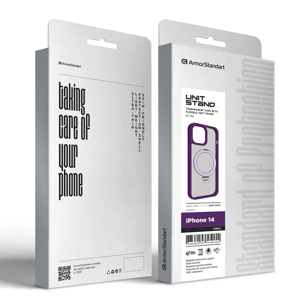 Чохол ArmorStandart Unit Stand для Apple iPhone 14 Purple - фото 2