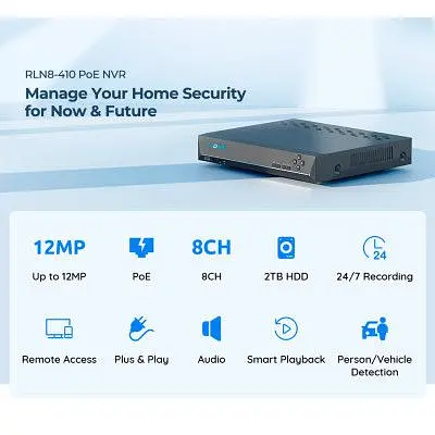 Реєстратор для відеоспостереження Reolink NVS8 без HDD (RLN8-410 без HDD) - фото 7