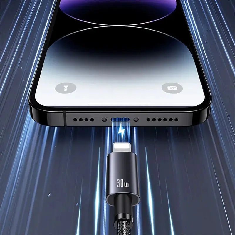 Кабель Usams US-SJ662 USB-C to Lightning 30W 3A 1.2m Tarnish (SJ662USB01) [138986] - фото 10