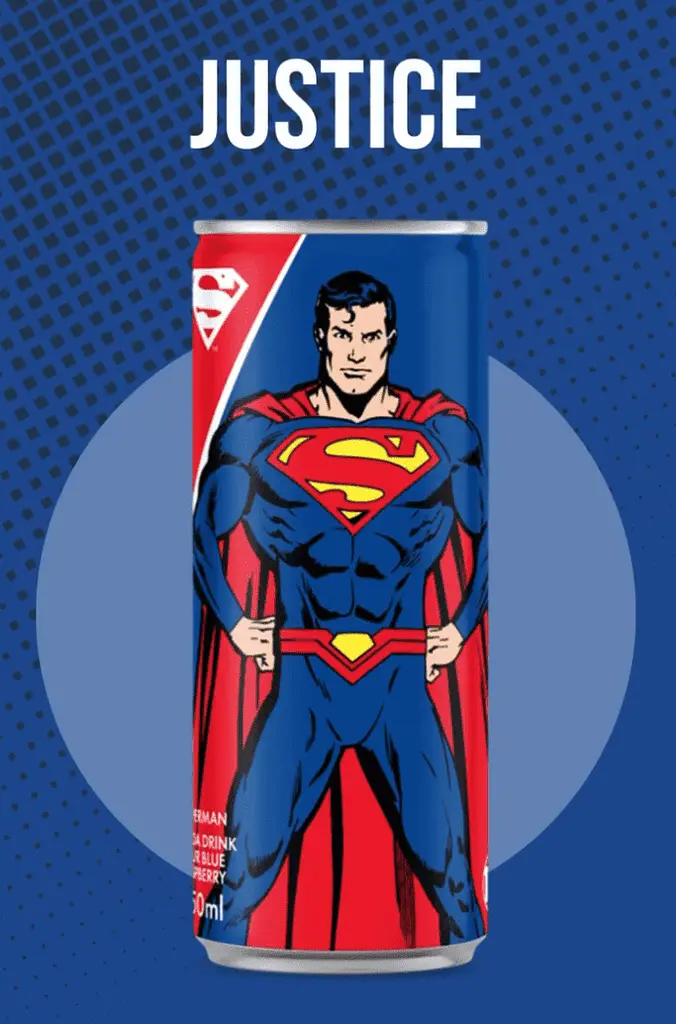 Газований напій Superman Drink Raspberry Blueberry 250 мл - фото 2
