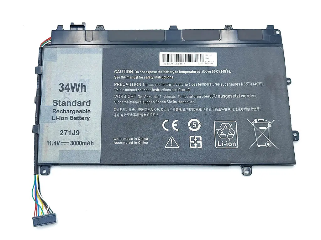 Акумулятор для Dell 271J9 Latitude 13 7000, 7350 (GWV47, YX81V, MN791) (11.1V 3000 mAh 34Wh) - фото 2