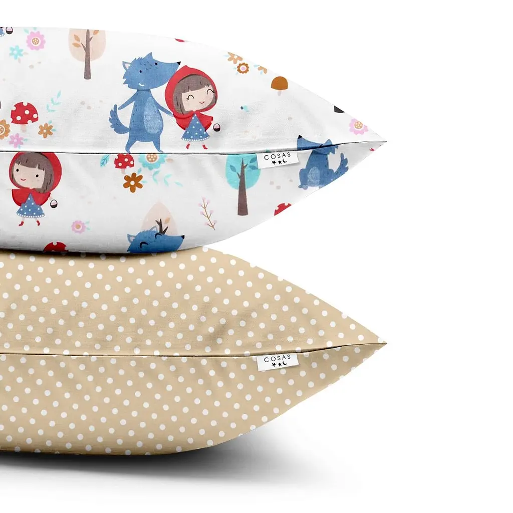 Набір наволочок Cosas Red riding hood 40х60 см бежевий (SetPillow_RedRidingHood_DotsBeige_40х60) - фото 4