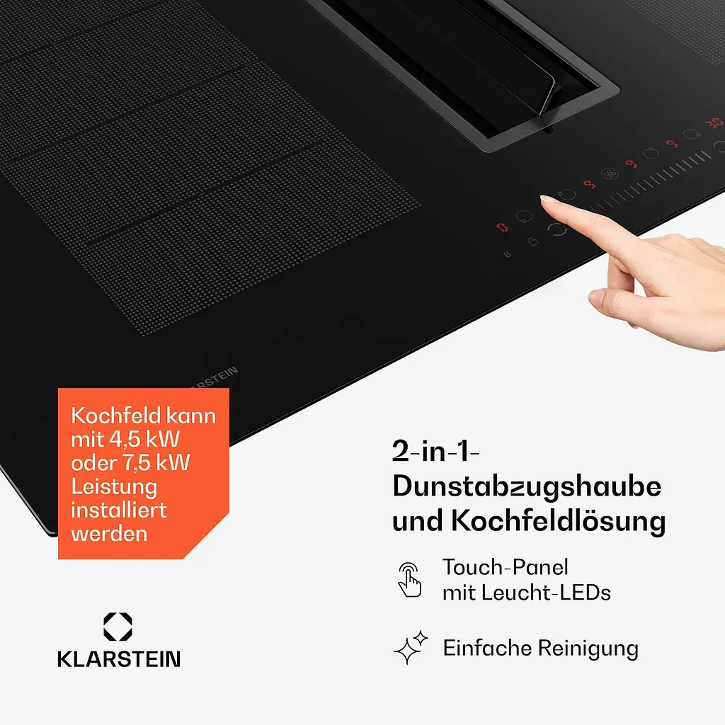 Індукційна плита з витяжкою Klarstein Chef-Fusion DownAir System (10045558) - фото 6