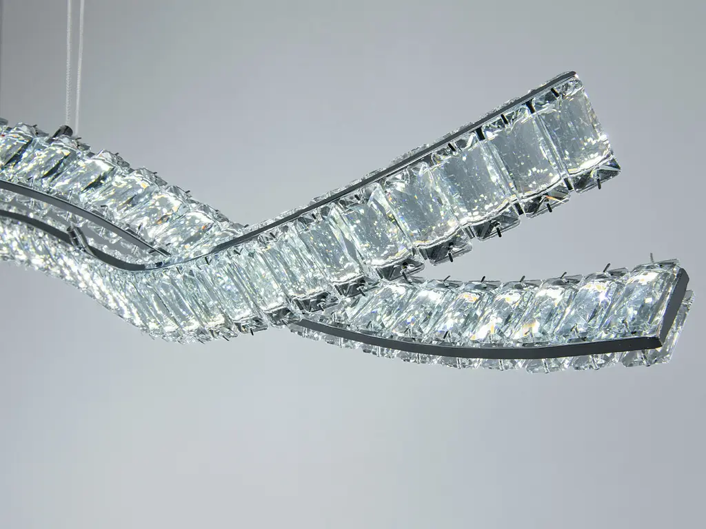 Підвісна LED-люстра Diasha D8947/1200-2CH для кухні-студії, вітальні та спальні, хвиля, 85 W, 116 см, 15-25 m2 - фото 5