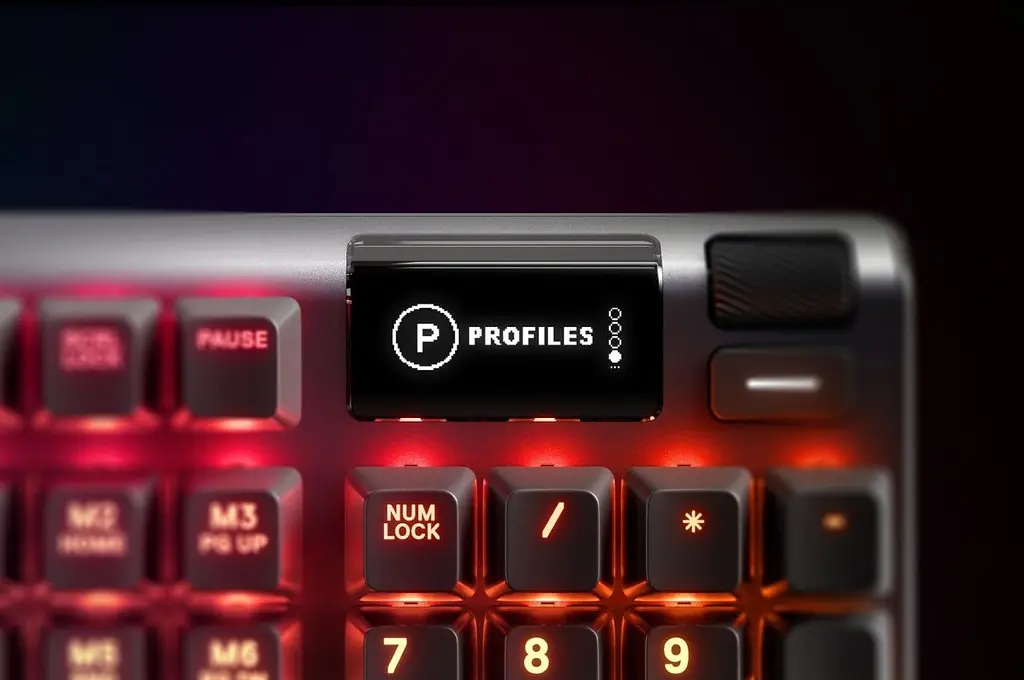 Клавіатура ігрова механічна SteelSeries Apex 5 (Blue Switch) UA OLED Smart Display (64532) - фото 2