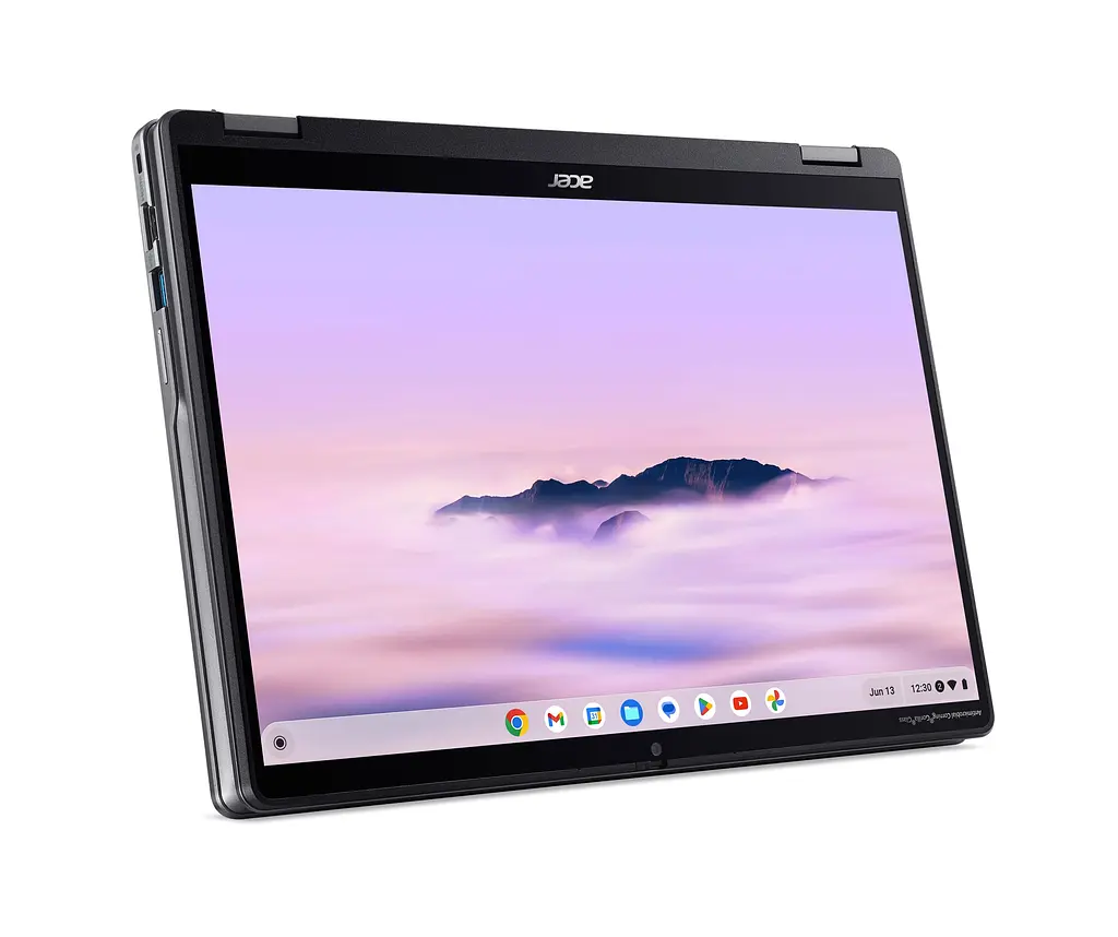 Ноутбук Acer Chromebook Plus Spin 514 CP514-4HN 14' WUXGA IPS Touch, Intel 5-120U, 8GB, F256GB, UMA, ChromeOS, сірий (NX.KYQEU.002) - фото 5