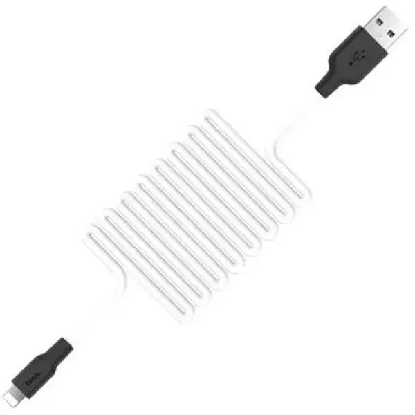 Кабель Hoco Lightning X21 Silicone 1.0m Black-White - фото 2