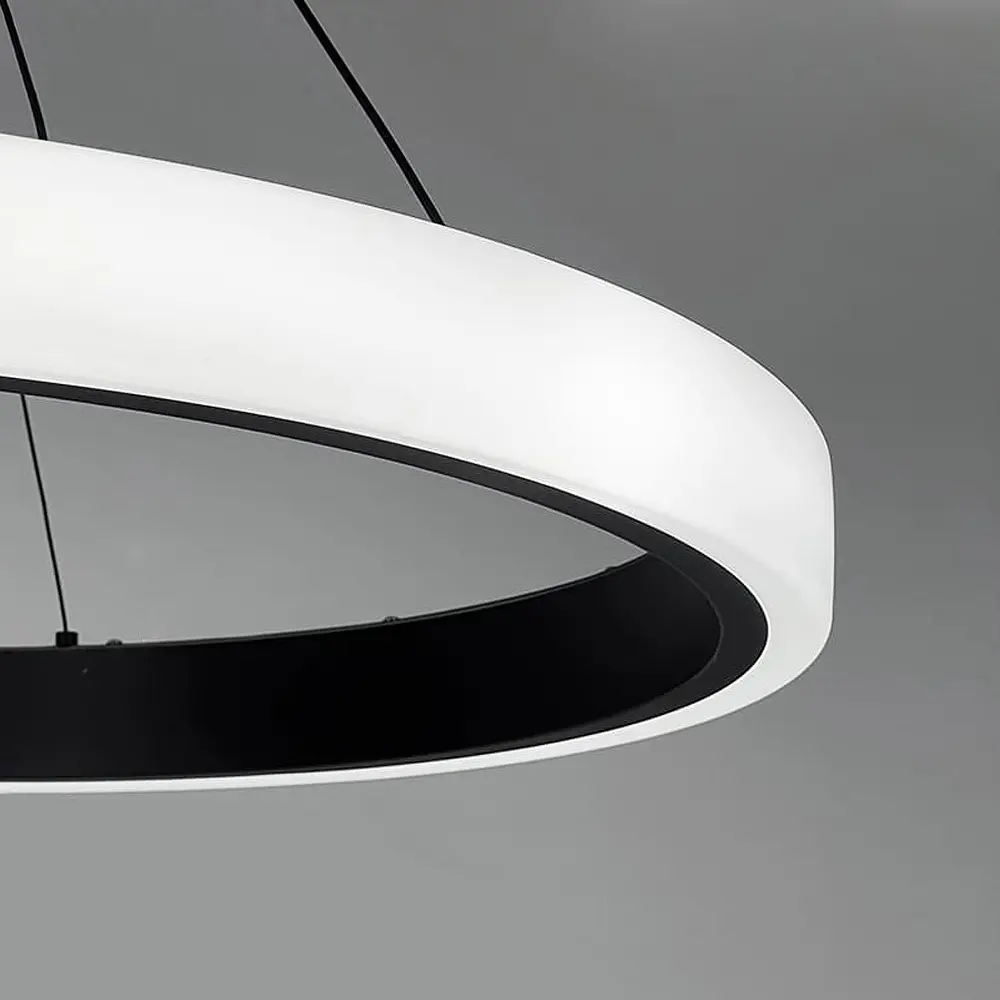 LED люстра підвісна в кільцевому чорному корпусі Ø 50 см | Line F | Арт. MJ313-500 BK - фото 3